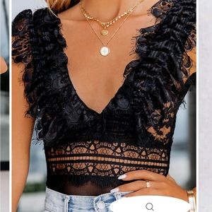 NEW • Vinana Lace Bodysuit - Black